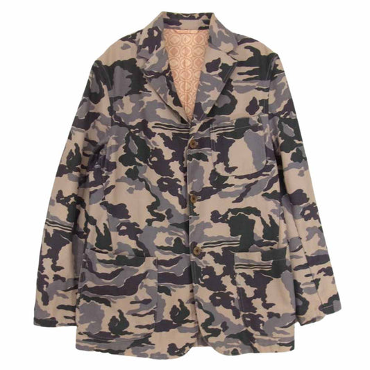 EVISU エヴィス カモ柄 ストレッチ テーラード ジャケット マルチカラー系 4【中古】