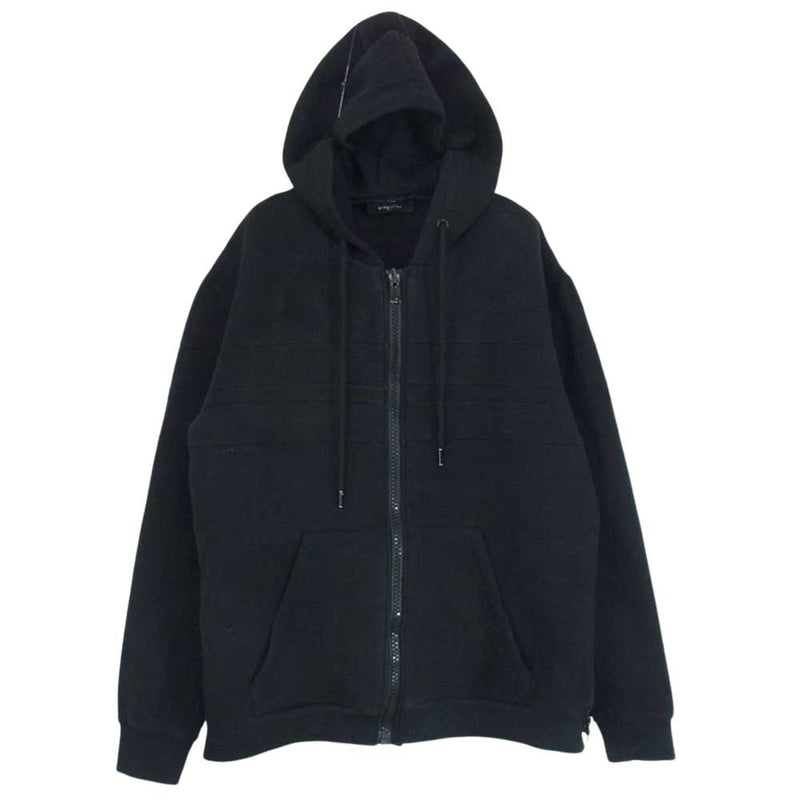 GIVENCHY ジバンシィ 13F7150690 ZIPPED Hoodie ジップアップ サイドジップ フーディ パーカー ブラック系 M【中古】