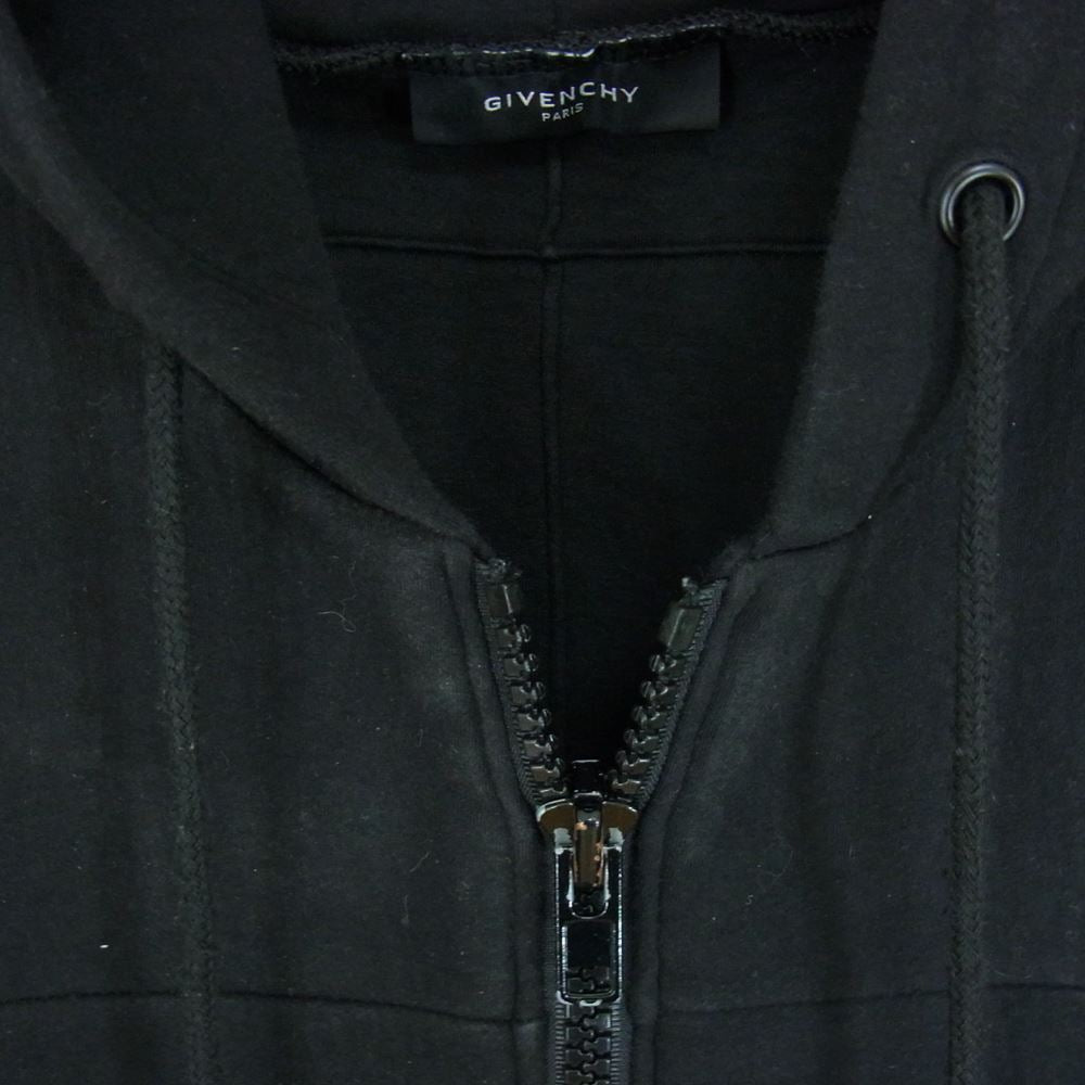 GIVENCHY ジバンシィ 13F7150690 ZIPPED Hoodie ジップアップ サイドジップ フーディ パーカー ブラック系 M【中古】