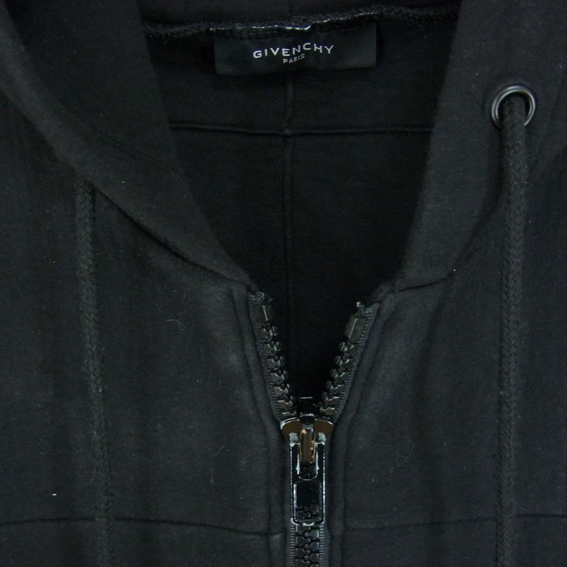 GIVENCHY ジバンシィ 13F7150690 ZIPPED Hoodie ジップアップ サイドジップ フーディ パーカー ブラック系 M【中古】