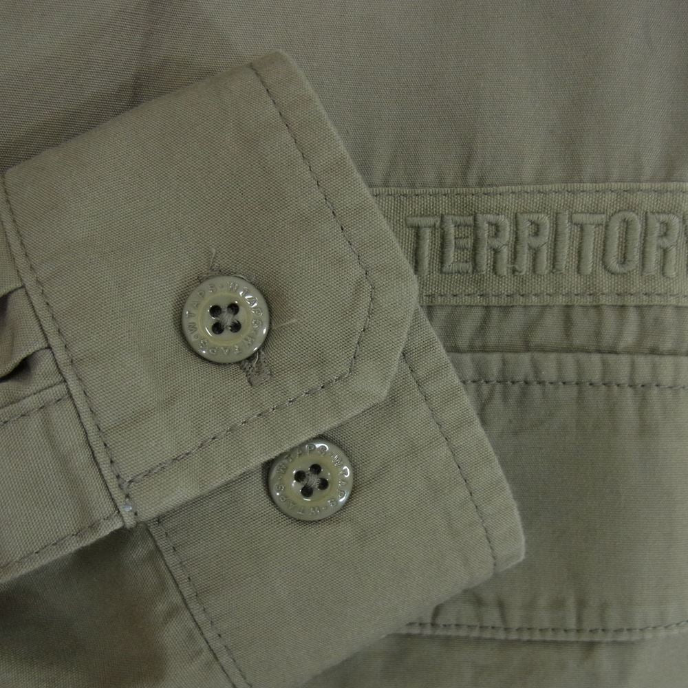 WTAPS ダブルタップス 22AW 222BRDT-SHM01 CBW / LS / COTTON POPLIN ユーティリティ ミリタリー 長袖 シャツ ジャケット カーキ系 4【中古】