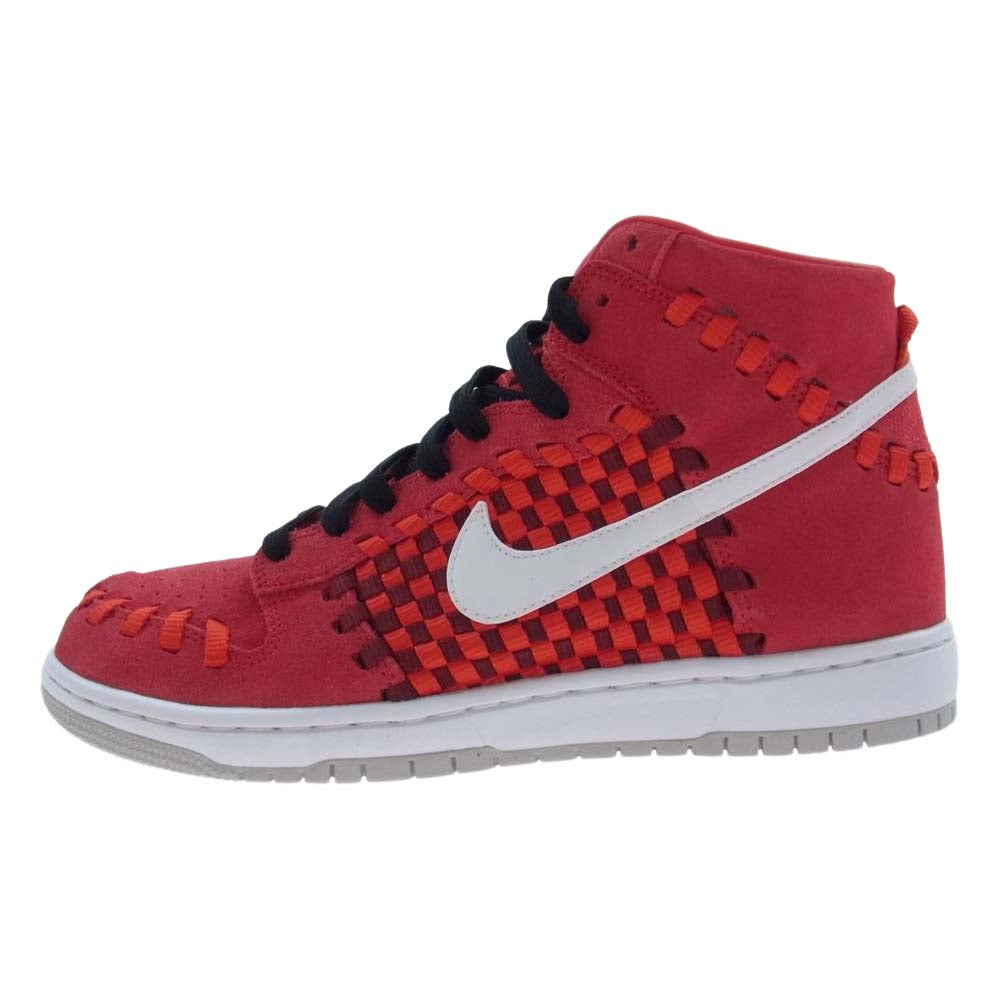 NIKE ナイキ 555030-600 DUNK WOVEN HIGH ダンク ウーブン ハイ スニーカー レッド系 27.5cm【新古品】【未使用】【中古】
