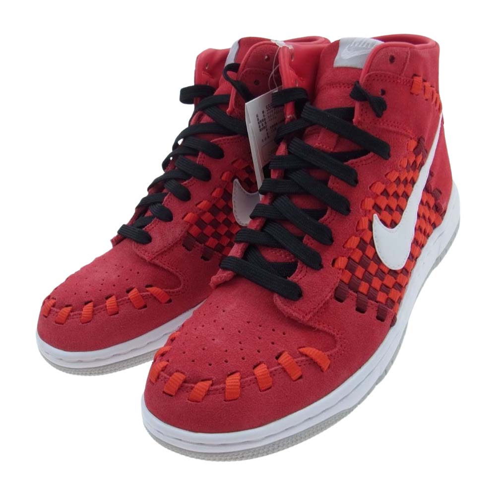 NIKE ナイキ 555030-600 DUNK WOVEN HIGH ダンク ウーブン ハイ スニーカー レッド系 27.5cm【新古品】【未使用】【中古】