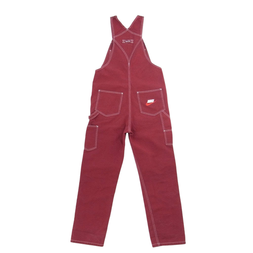 Supreme シュプリーム 18AW AR5575-677 × Nike ナイキ Cotton Twill Overalls コットン ツイル オーバーオール ワインレッド系 S【中古】