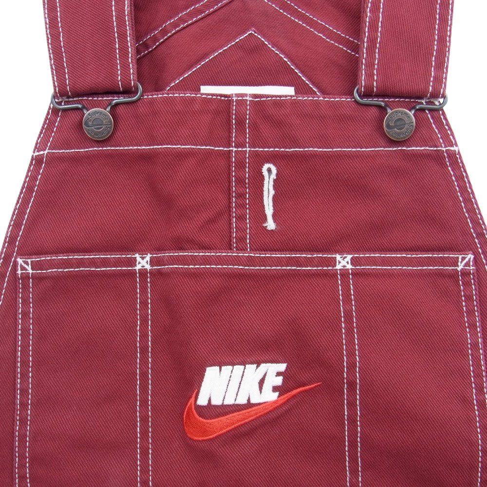 Supreme シュプリーム 18AW AR5575-677 × Nike ナイキ Cotton Twill Overalls コットン ツイル オーバーオール ワインレッド系 S【中古】