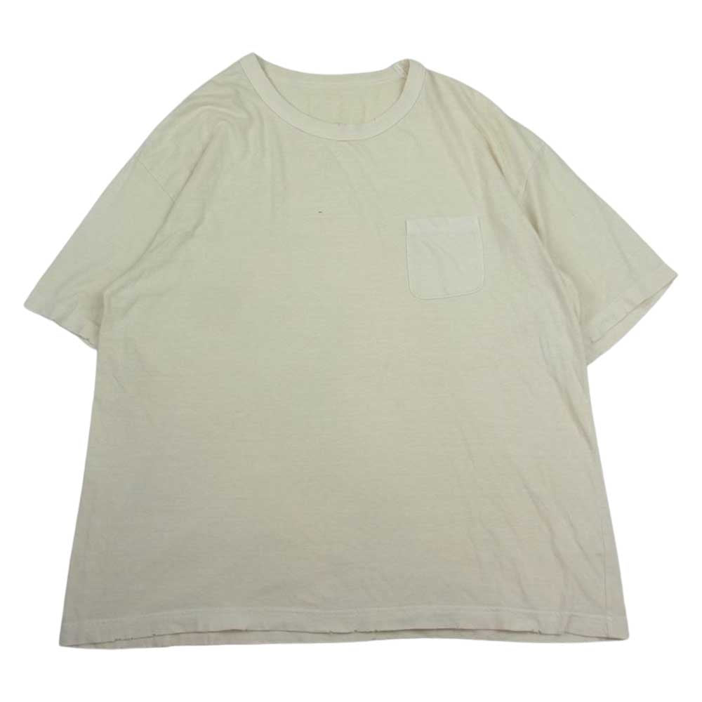 VISVIM ビズビム 22SS 0122105010008 AMPLUS TEE S/S ダメージ加工 天竺製 アンプラス クルーネック 半袖 Tシャツ オフホワイト系 4【中古】