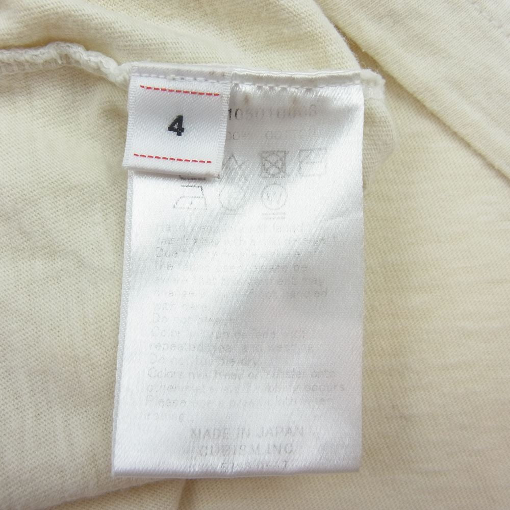 VISVIM ビズビム 22SS 0122105010008 AMPLUS TEE S/S ダメージ加工 天竺製 アンプラス クルーネック 半袖 Tシャツ オフホワイト系 4【中古】