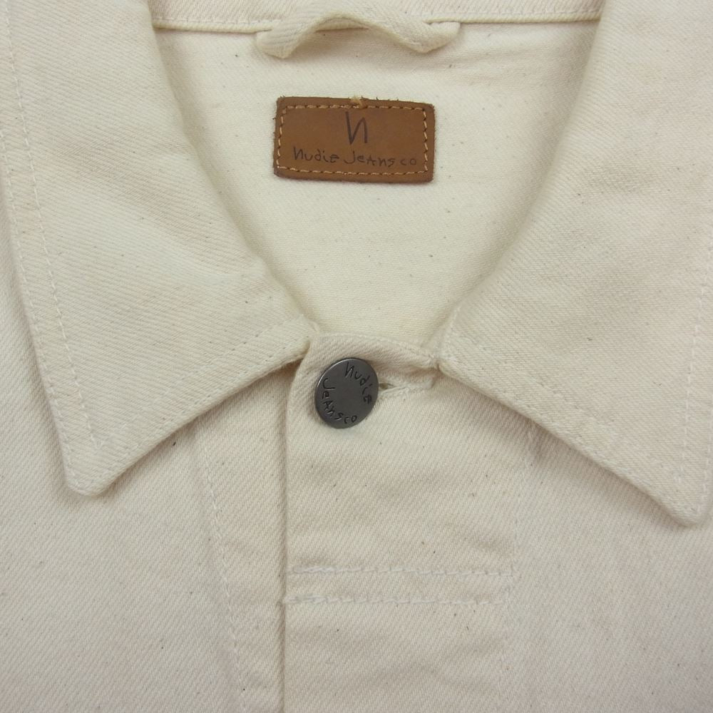 Nudie Jeans ヌーディージーンズ 1003335 BILLY DRY TWILL ビリー ドライ ツイル 12 oz. comfort stretch denim  デニム ジャケット ベージュ系 M【中古】