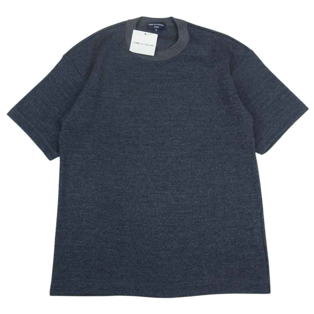 COMME des GARCONS HOMME コムデギャルソンオム AD2005 HQ-T015 半袖 ニット Ｔシャツ グレー系 S【極上美品】【中古】