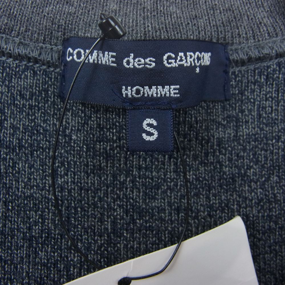 COMME des GARCONS HOMME コムデギャルソンオム AD2005 HQ-T015 半袖 ニット Ｔシャツ グレー系 S【極上美品】【中古】