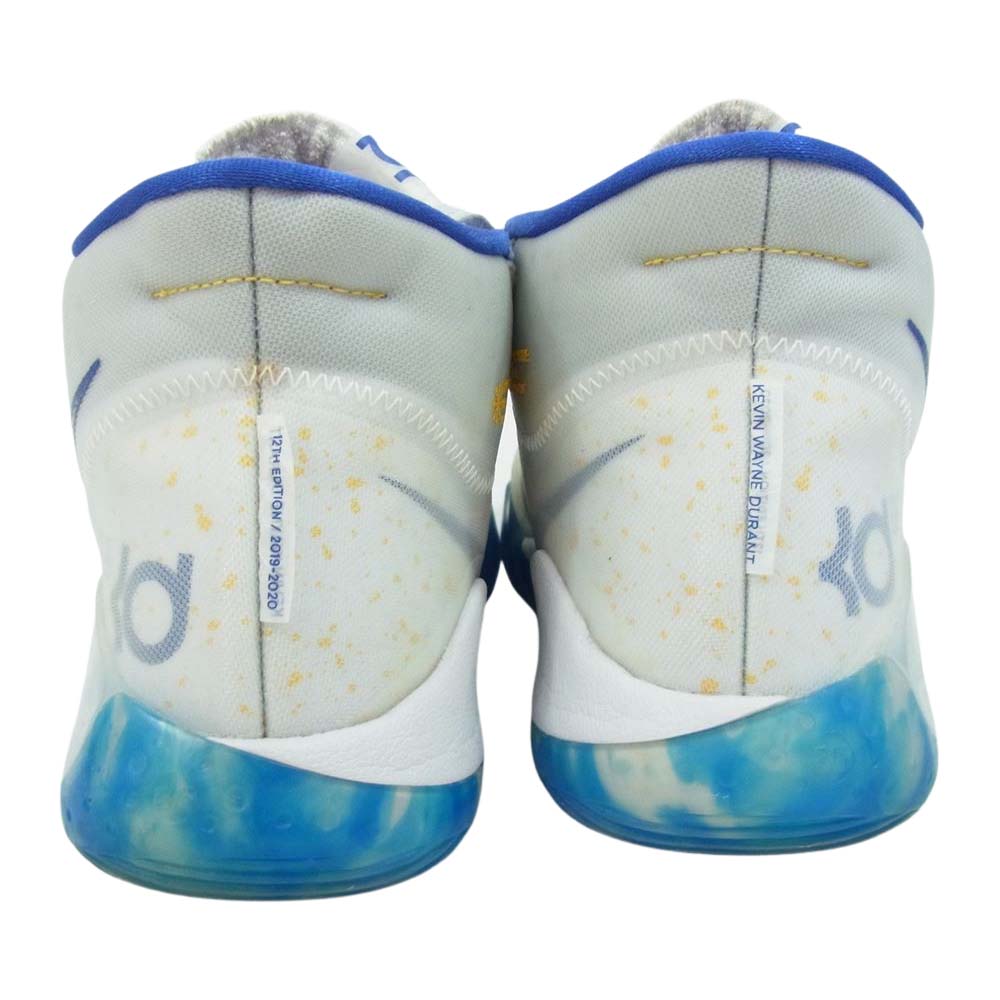 NIKE ナイキ AR4230-100 ZOOM KD 12 EP WHITE METALLIC GOLD GAME ROYAL バスケットボール ズーム ケーディー 12 EP ホワイト メタリックゴールド ゲームロイヤル スニーカー ホワイト系 28cm【中古】