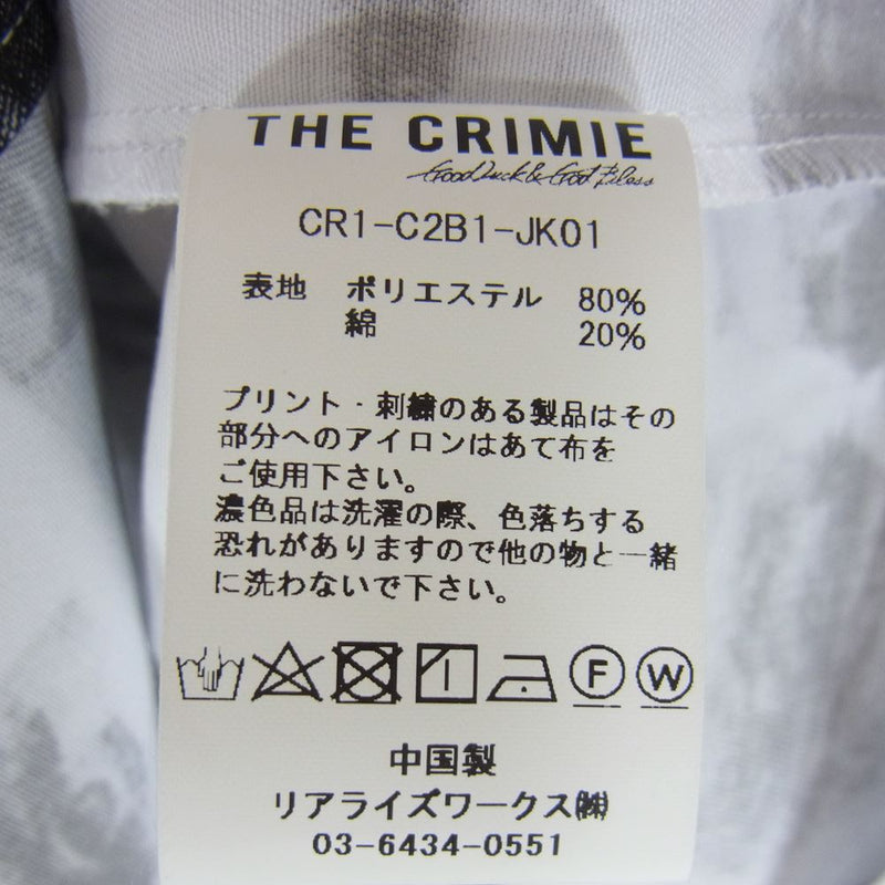 CRIMIE クライミー × JIMMY'Z ジミーズ MONO EYES JACKET 総柄 テーラード ジャケット ホワイト系 M【中古】