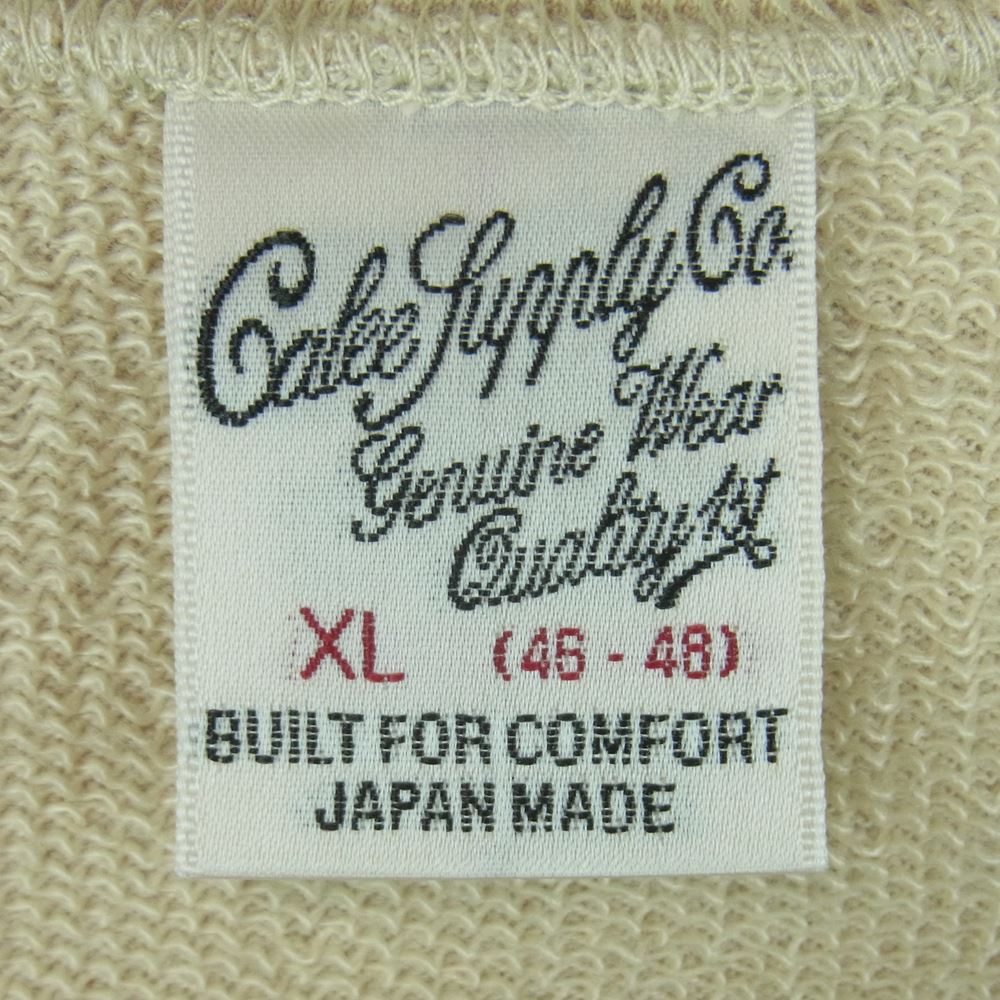 CALEE キャリー 23SS Aeroknot CALEE arch logo wide silhouette S/S cutsew ワイドシルエット 半袖 Tシャツ ベージュ系 XL【美品】【中古】