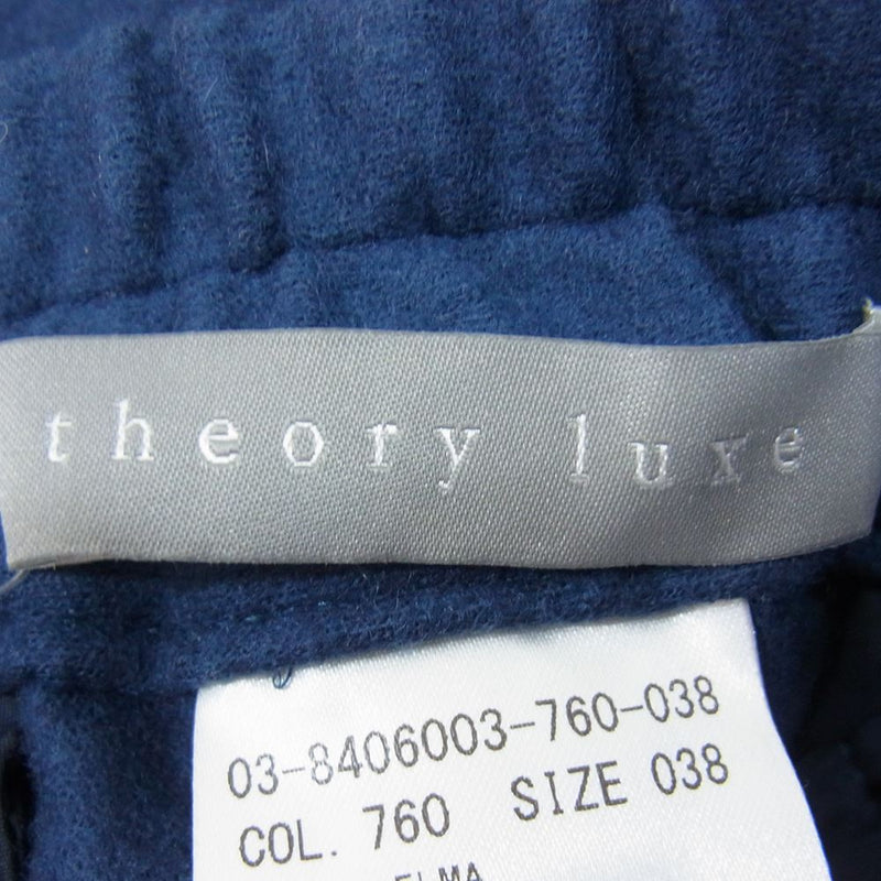 theory セオリー 03-8406003 luxe リュクス ウール イージー ワイド パンツ ネイビー系 38【中古】