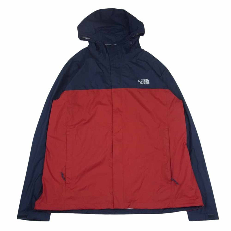 THE NORTH FACE ノースフェイス NF0A2VD3 VENTURE2 ベンチャー2 撥水加工 ナイロン マウンテン パーカー ジャケット レッド系 ネイビー系 XL【中古】