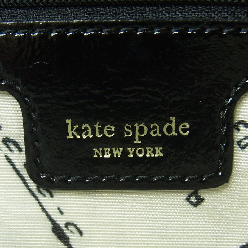 Kate Spade ケイトスペード ナイロン リボン ポシェット ハンド バッグ ブラック系【中古】