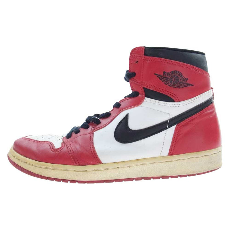 NIKE AIR JORDAN ナイキ ジョーダン 130207-101 1994年復刻 AIR JORDAN 1 HIGH CHICAGO エアジョーダン1 ハイ シカゴ ハイカット スニーカー ヴィンテージ  レッド系 29.5cm【中古】