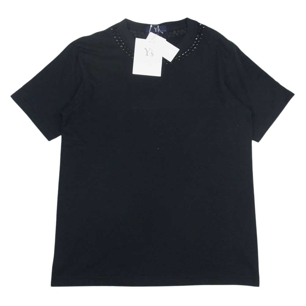 Y's Yohji Yamamoto ワイズ ヨウジヤマモト YE-T44-037-1 STUDDED T SHIRT Tシャツ スタッズ ブラック ブラック系 2【極上美品】【中古】
