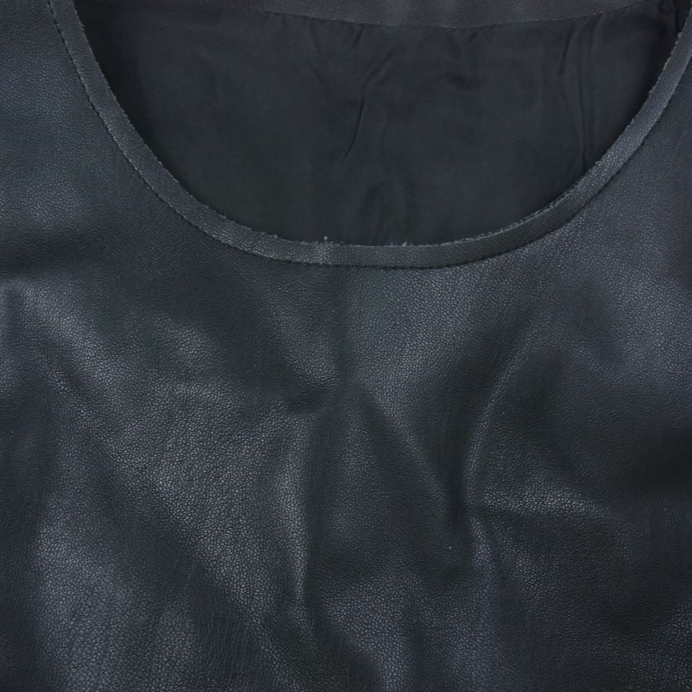 Sacai サカイ 23SS 23-06497 シンセティックレザー サイドジップ ビスチェ ベスト ブラック系 3【中古】