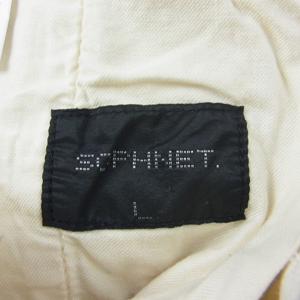 SOPHNET. ソフネット SOPH-150086 2TUCK ANKLE CUT PANT 2タック アンクル カット パンツ ホワイト オフホワイト系 L【中古】