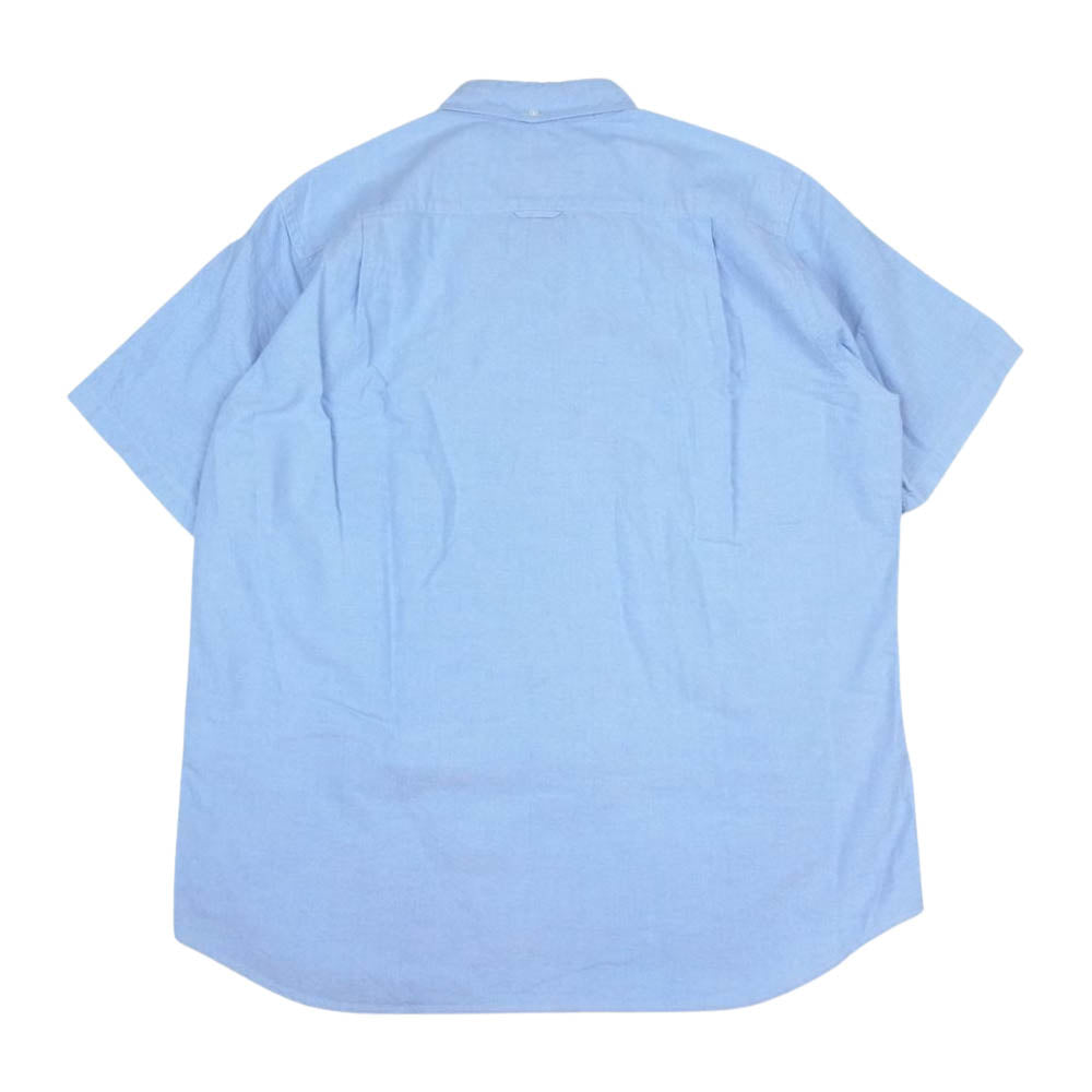 uniform experiment ユニフォームエクスペリメント UE-000011 ボタンダウン ロゴ 刺繍 半袖 シャツ ブルー系 4【中古】