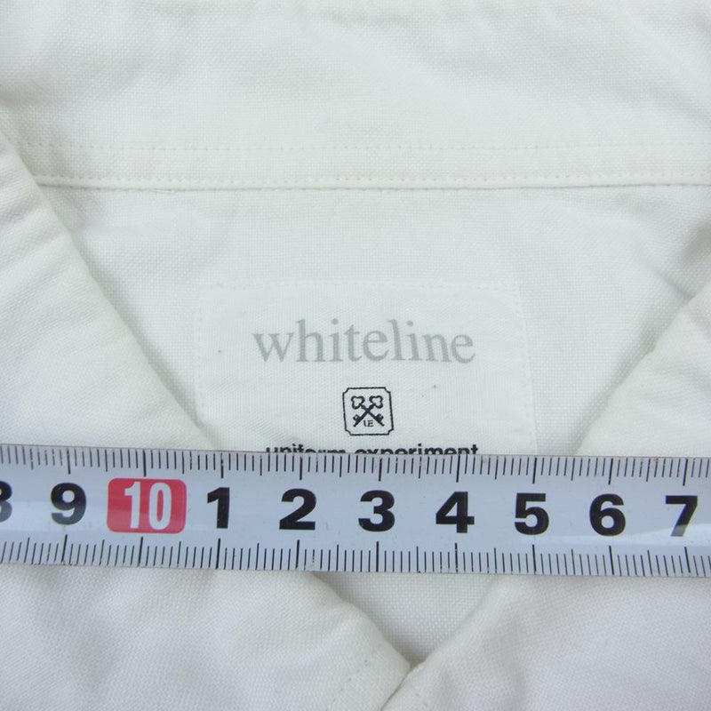 uniform experiment ユニフォームエクスペリメント UE-140083 × WHITE LINE ホワイトライン ボタンダウン 半袖 シャツ ホワイト系 3【中古】