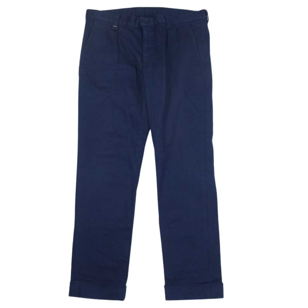 SOPHNET. ソフネット SOPH-140094 2TUCK ANKLE CUT PANT 2タック アンクル カット パンツ ネイビー系 L【中古】