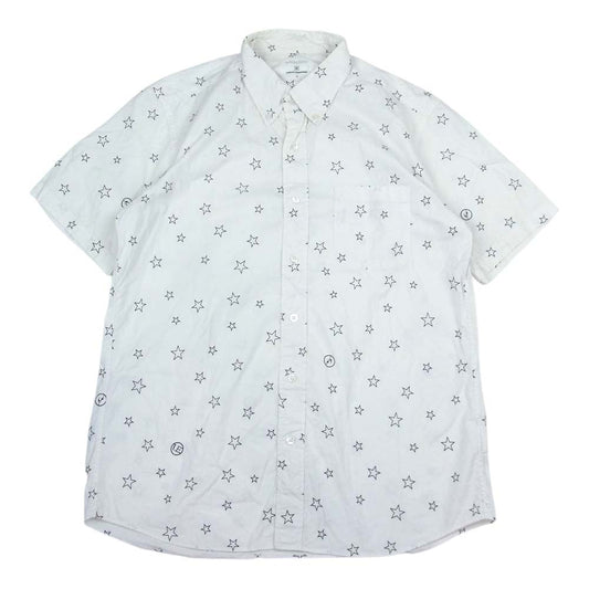 uniform experiment ユニフォームエクスペリメント 15SS UE-150083 S/S STAR B.D SHIRT スター ボタンダウン 半袖 シャツ ホワイト系 3【中古】