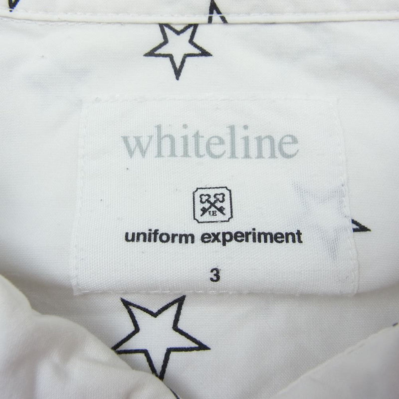 uniform experiment ユニフォームエクスペリメント 15SS UE-150083 S/S STAR B.D SHIRT スター ボタンダウン 半袖 シャツ ホワイト系 3【中古】