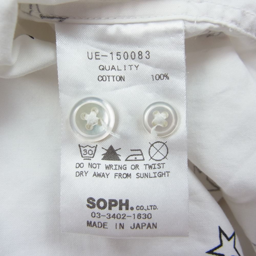 uniform experiment ユニフォームエクスペリメント 15SS UE-150083 S/S STAR B.D SHIRT スター ボタンダウン 半袖 シャツ ホワイト系 3【中古】