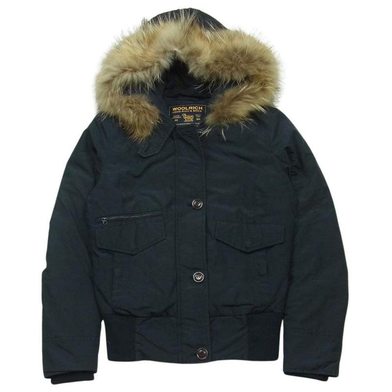 WOOLRICH ウールリッチ 60 40 クロス ショート丈 レディース ダウン ジャケット ダークネイビー系 S【中古】