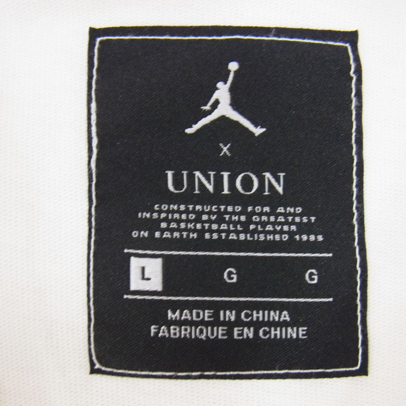 NIKE ナイキ  CT6498-100 × UNION TOKYO JORDAN NRG M J UN 2.0 BBALL SK SS TEE ユニオン 半袖 Tシャツ ホワイト系 L【中古】