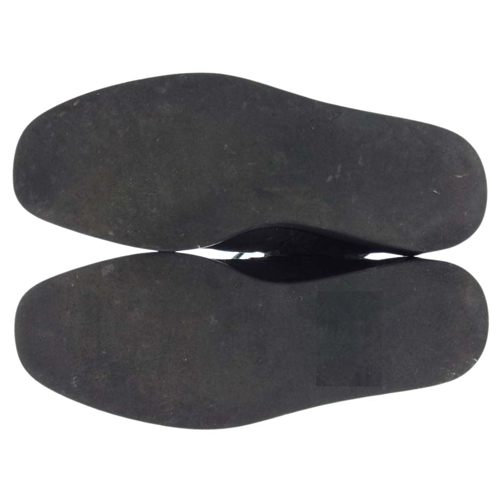 Yohji Yamamoto ヨウジヤマモト FEMME 17AW ロゴペイント 立体ギャザー バックジップ レースアップ ブーツ モスグリーン系【中古】