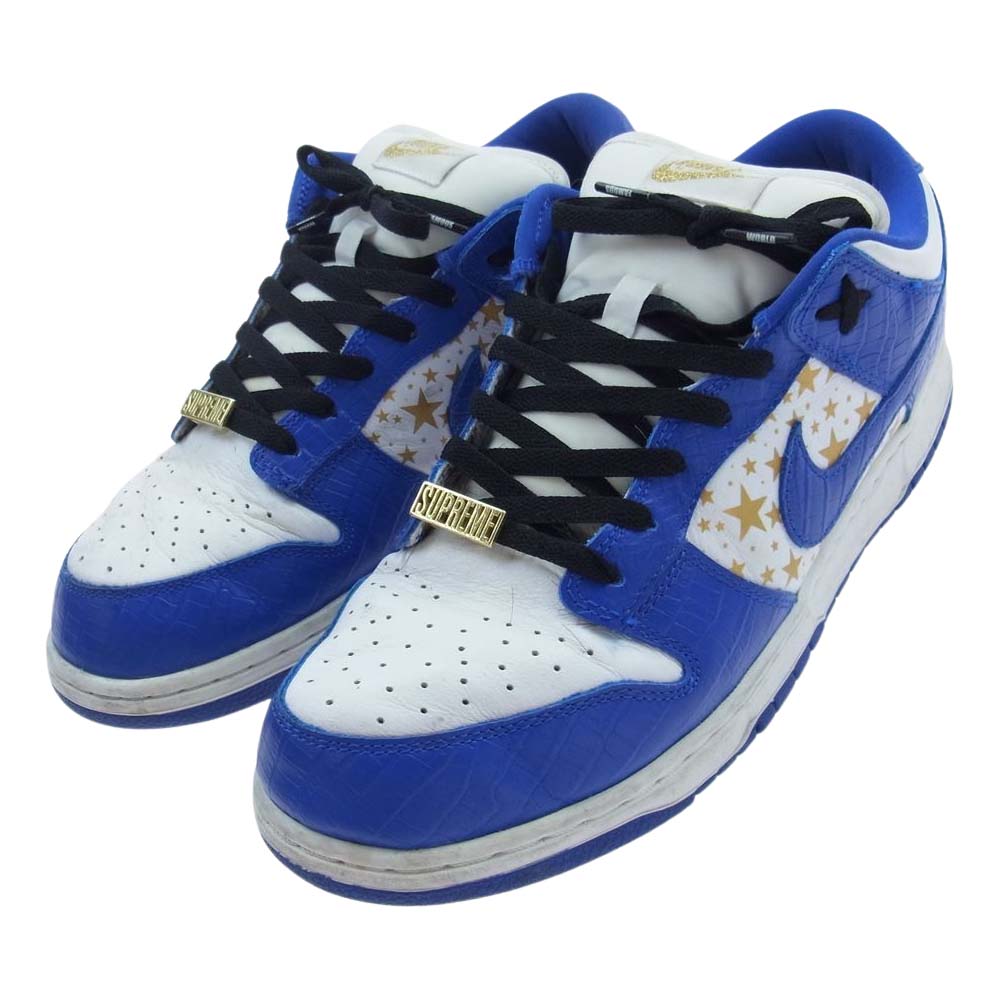 Supreme シュプリーム 21SS DH3228-100 Nike SB Dunk Low OG QS Gold Stars ナイキ SB ダンク ロー OG QS ゴールドスターズ スニーカー ブルー系 ホワイト系 メンズ 28.5cm【中古】