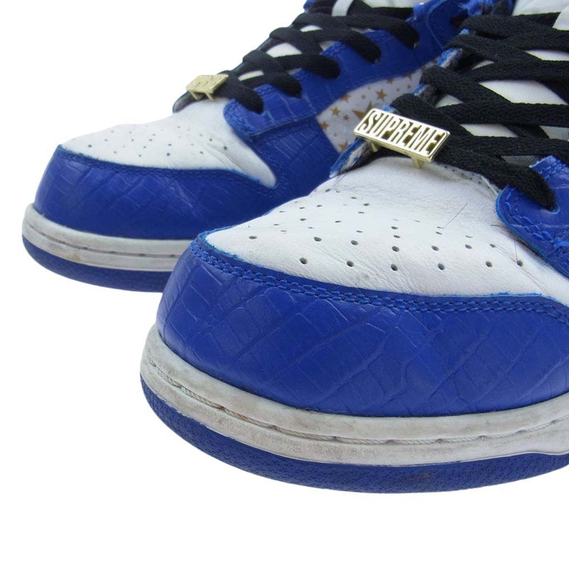 Supreme シュプリーム 21SS DH3228-100 Nike SB Dunk Low OG QS Gold Stars ナイキ SB ダンク ロー OG QS ゴールドスターズ スニーカー ブルー系 ホワイト系 メンズ 28.5cm【中古】