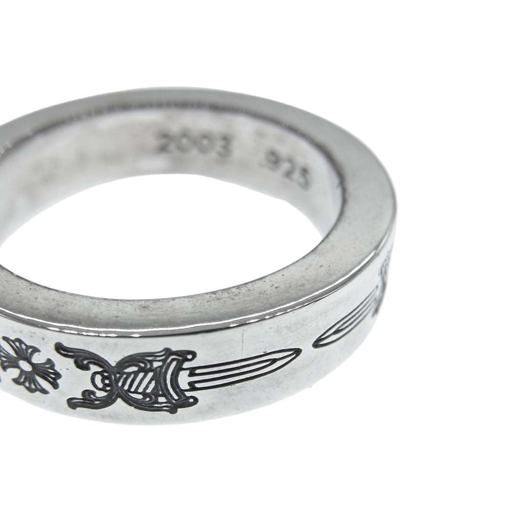 CHROME HEARTS クロムハーツ（原本有） 6mm SPACER DAGGER スペーサー ダガー リング シルバー系 20.5号【中古】