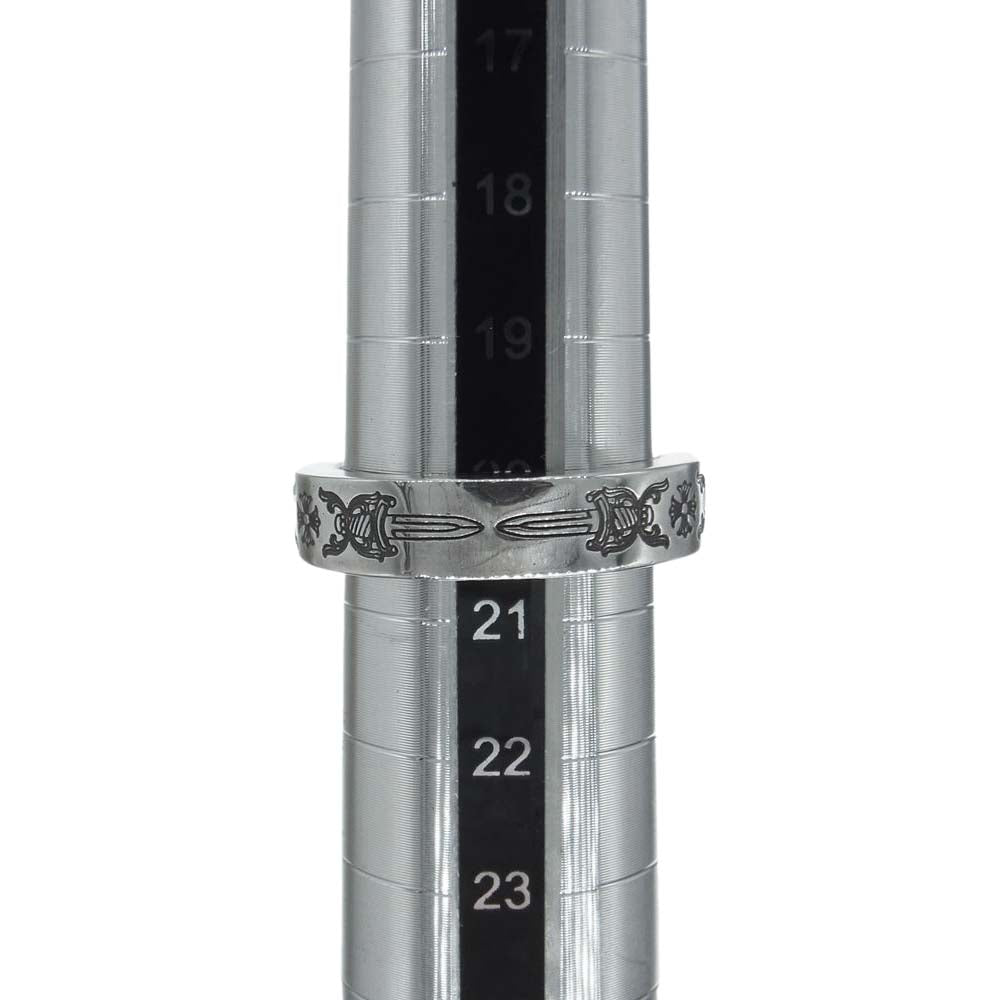 CHROME HEARTS クロムハーツ（原本有） 6mm SPACER DAGGER スペーサー ダガー リング シルバー系 20.5号【中古】