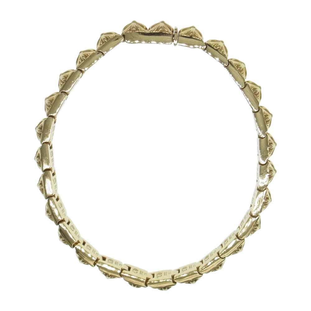 CHROME HEARTS クロムハーツ（原本有） 22K PYRAMID PLS 1/4 24L プラス ピラミッド ブレスレット 24リンク ゴールド系【中古】