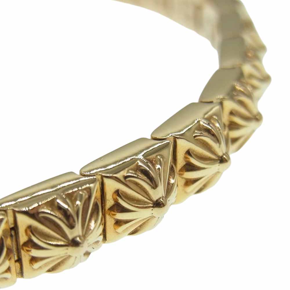 CHROME HEARTS クロムハーツ（原本有） 22K PYRAMID PLS 1/4 24L プラス ピラミッド ブレスレット 24リンク ゴールド系【中古】