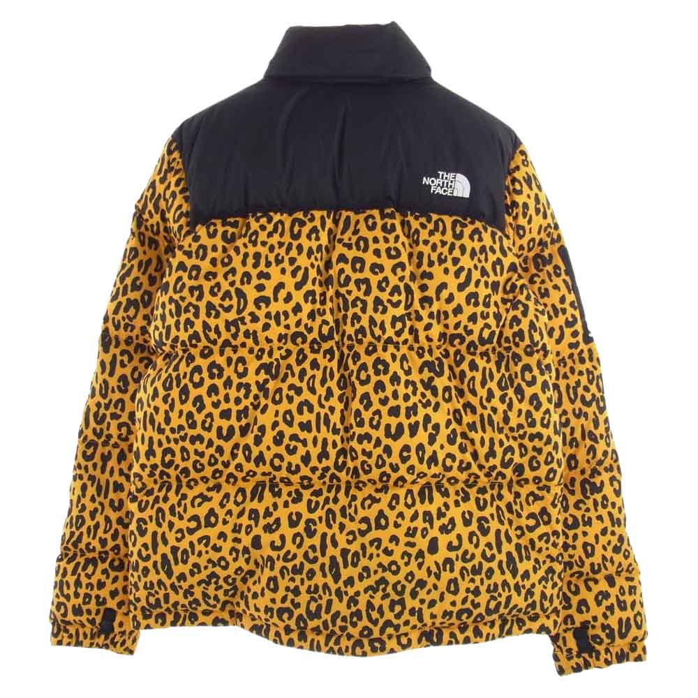 Supreme シュプリーム 11AW ND19100 × THE NORTH FACE ノースフェイス Nuptse Down Jacket Leopard  ヌプシ レオパード ダウン ジャケット ブラック系 イエロー系 S【中古】