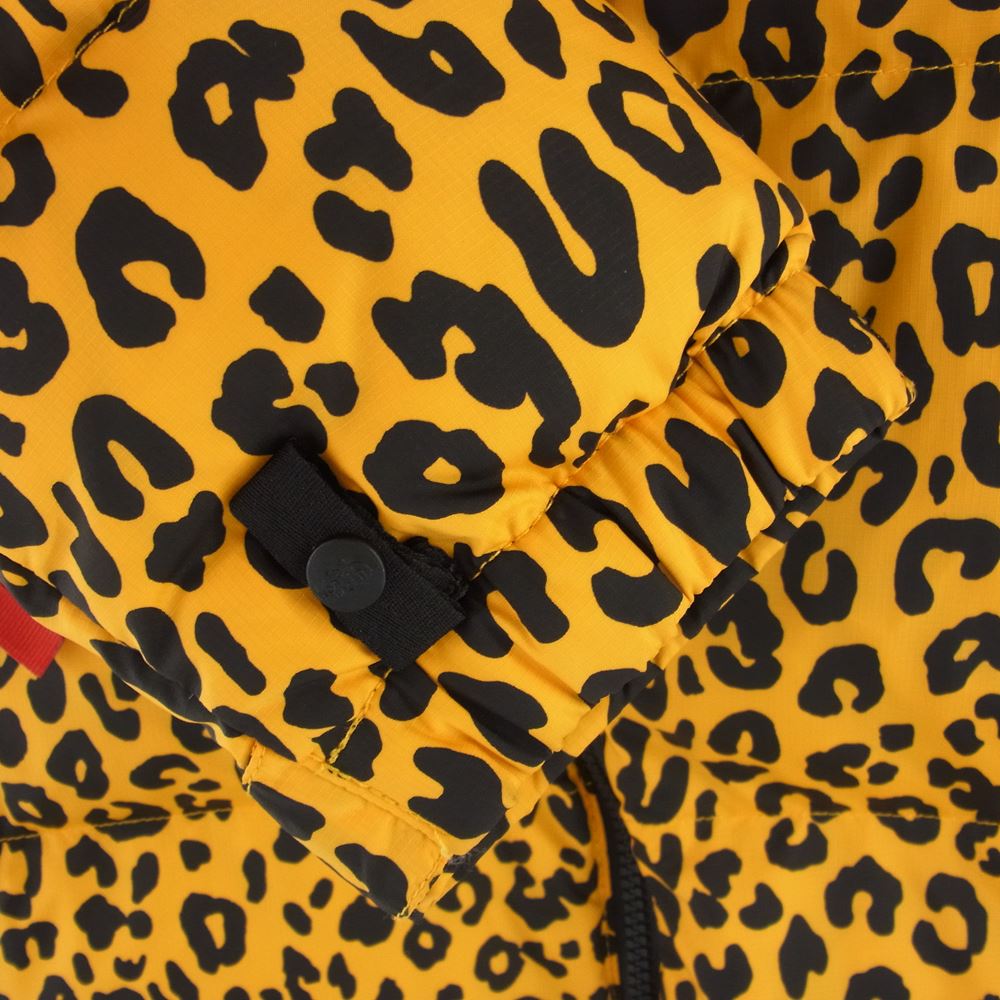 Supreme シュプリーム 11AW ND19100 × THE NORTH FACE ノースフェイス Nuptse Down Jacket Leopard  ヌプシ レオパード ダウン ジャケット ブラック系 イエロー系 S【中古】