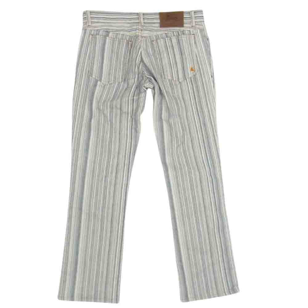 BURBERRY BLACK LABEL バーバリーブラックレーベル BMS36-812-24 ストライプ パンツ ネイビー系 73【中古】