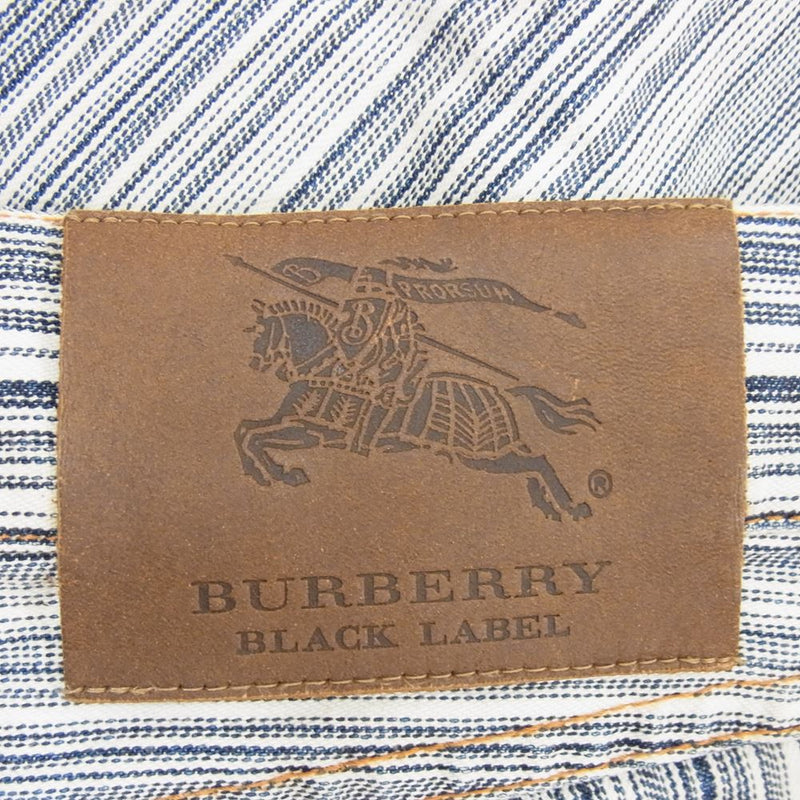 BURBERRY BLACK LABEL バーバリーブラックレーベル BMS36-812-24 ストライプ パンツ ネイビー系 73【中古】
