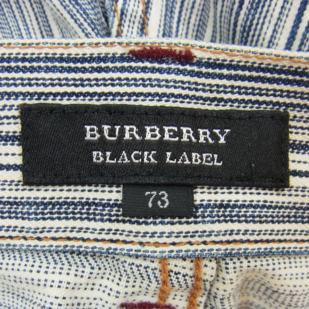 BURBERRY BLACK LABEL バーバリーブラックレーベル BMS36-812-24 ストライプ パンツ ネイビー系 73【中古】