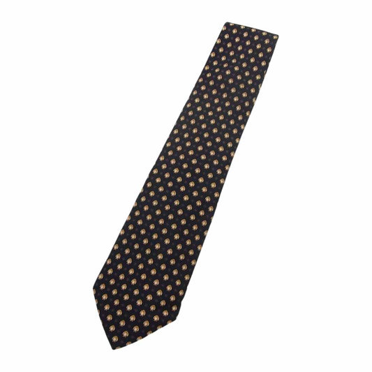 Salvatore Ferragamo サルヴァトーレフェラガモ 総柄 シルク100％ ネクタイ ブラック ブラック系【中古】