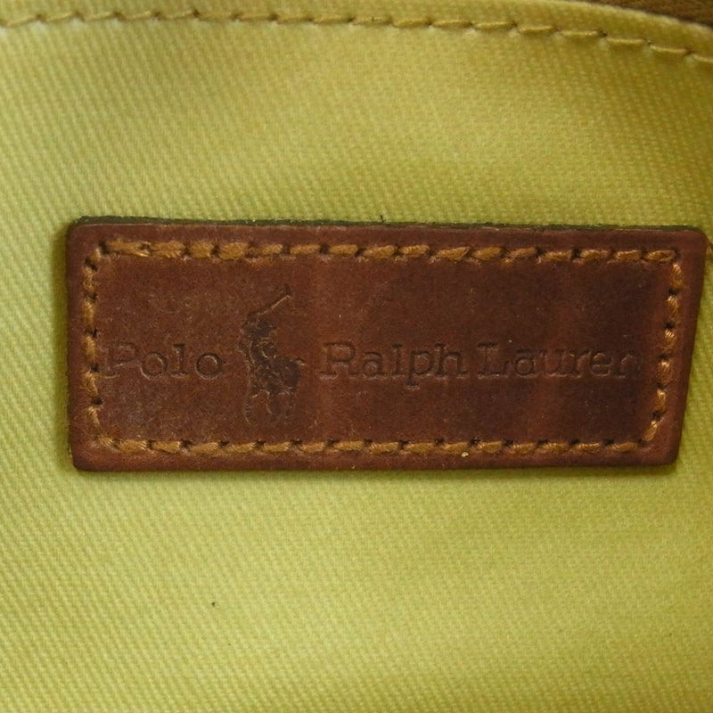 POLO RALPH LAUREN ポロ・ラルフローレン チェック セカンドバッグ ダークグリーン系【中古】