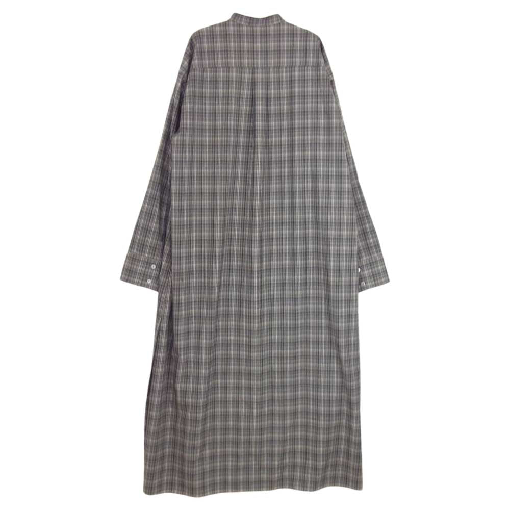 AURALEE オーラリー 21SS A21SD03LC WASHBLE SUPER LIGHT WOOL CHECK ONE PIECE ウォッシュブル スーパー ライト ウール チェック ワンピース グレー系 1【中古】