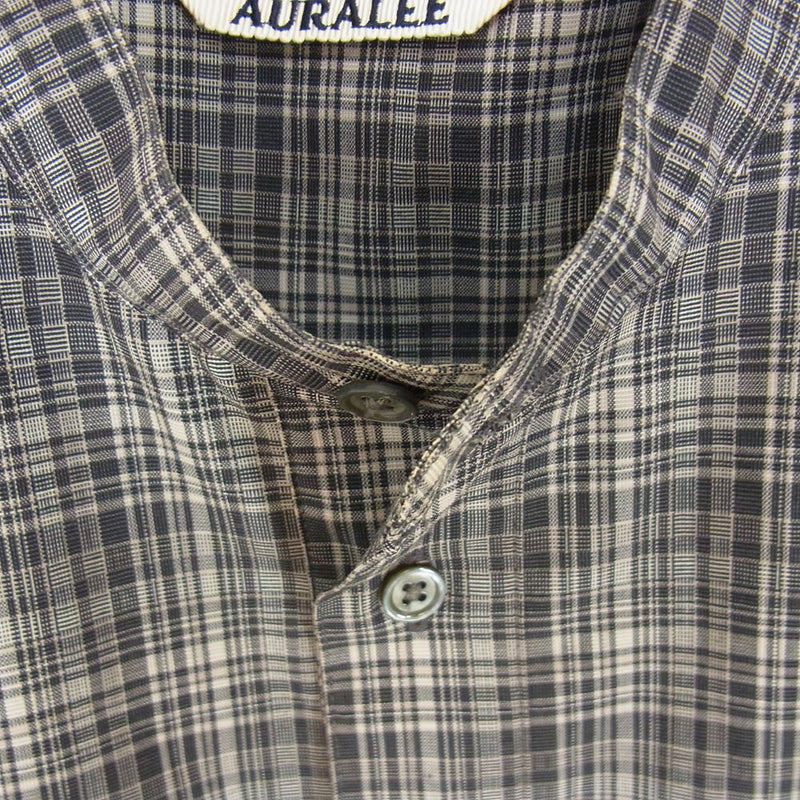 AURALEE オーラリー 21SS A21SD03LC WASHBLE SUPER LIGHT WOOL CHECK ONE PIECE ウォッシュブル スーパー ライト ウール チェック ワンピース グレー系 1【中古】