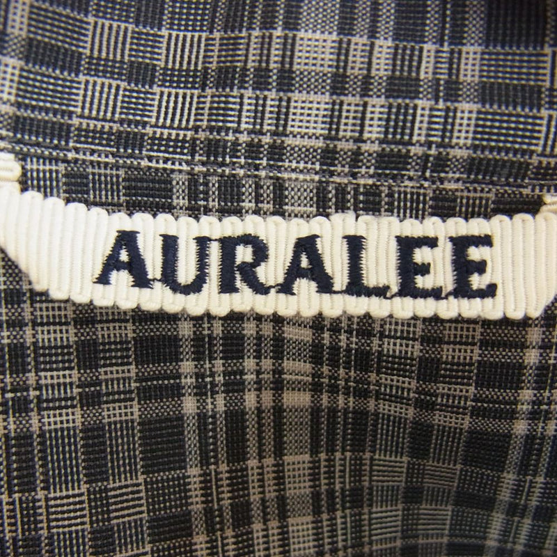 AURALEE オーラリー 21SS A21SD03LC WASHBLE SUPER LIGHT WOOL CHECK ONE PIECE ウォッシュブル スーパー ライト ウール チェック ワンピース グレー系 1【中古】