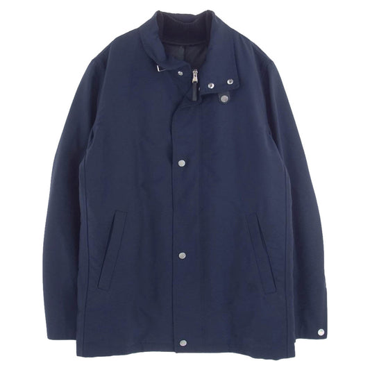 LOUIS VUITTON ルイ・ヴィトン サークルLVロゴ ライナー付 ジップアップ ブルゾン ジャケット ネイビー系 46【中古】